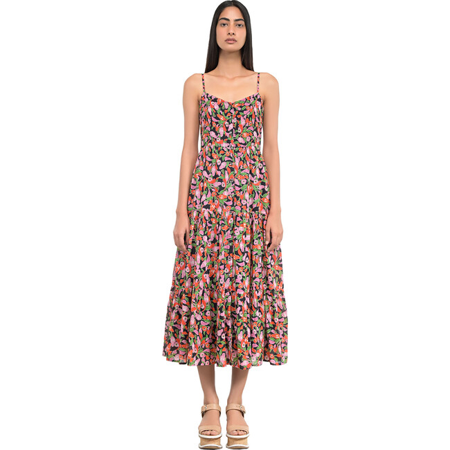 Women's Beryl Dress, Mini Bloom Vivid Black