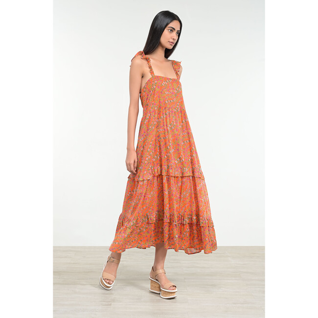 Women's Penelope Dress, Boundless Floral Flame