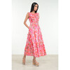 Women's Iris Dress, Techni Floral Magenta - Dresses - 2 - thumbnail