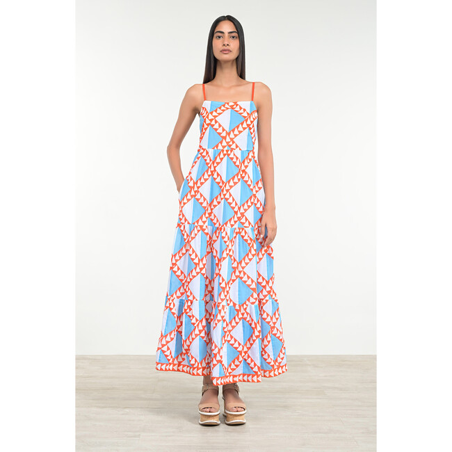 Women's Hazel Dress, Diamond Patchwork Solid - Dresses - 3