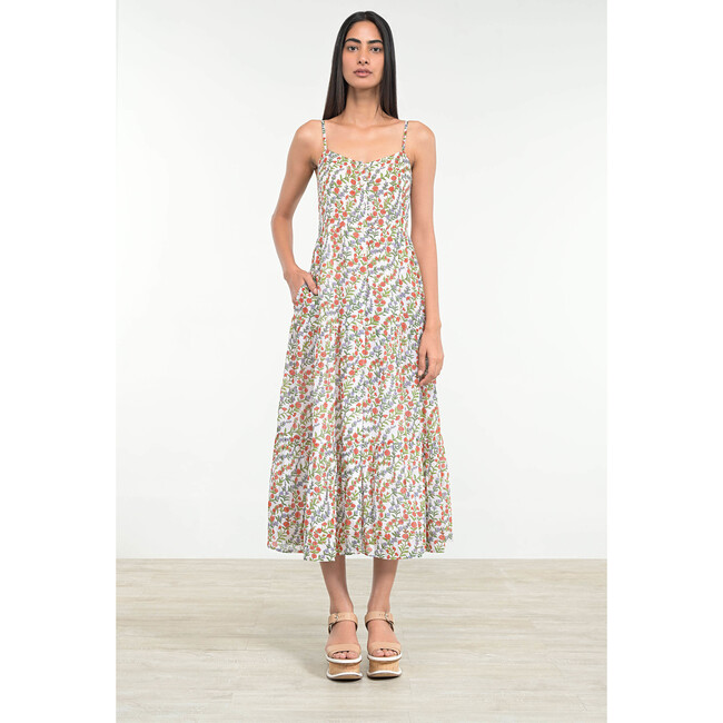 Women's Beryl Dress, Boundless Floral White - Dresses - 4