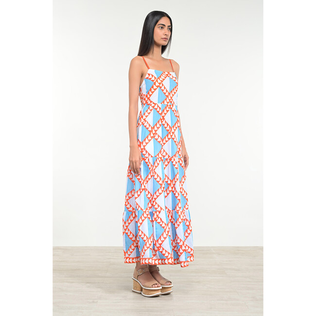 Women's Hazel Dress, Diamond Patchwork Solid - Dresses - 4