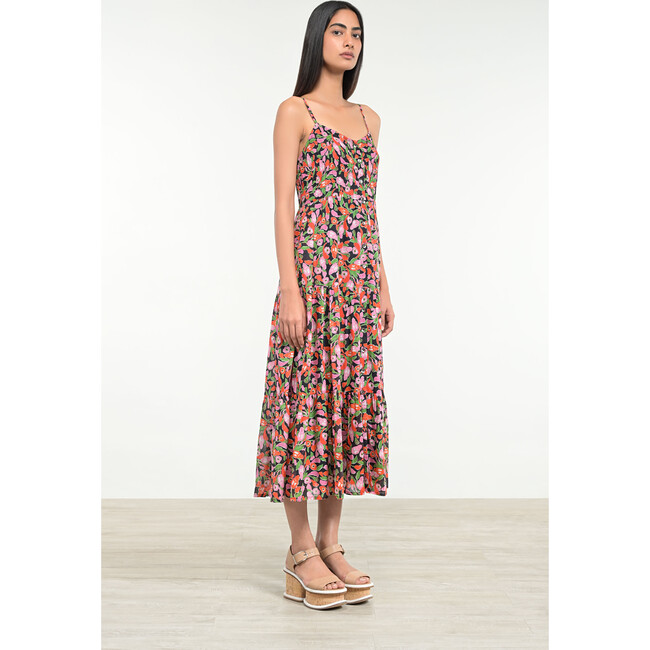 Women's Beryl Dress, Mini Bloom Vivid Black - Dresses - 4