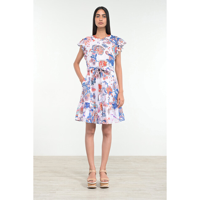 Women's Lilian Dress, Psychedlia Tricolor - Dresses - 4