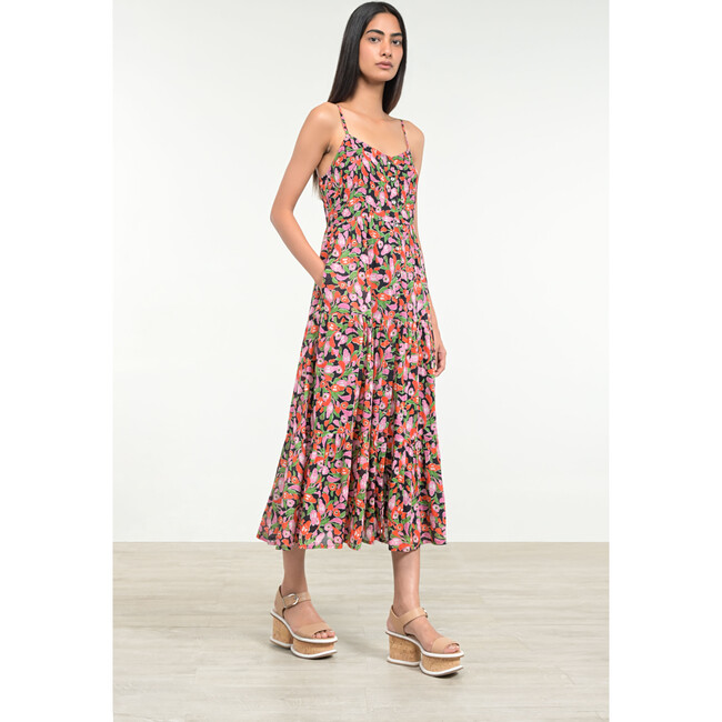 Women's Beryl Dress, Mini Bloom Vivid Black - Dresses - 5