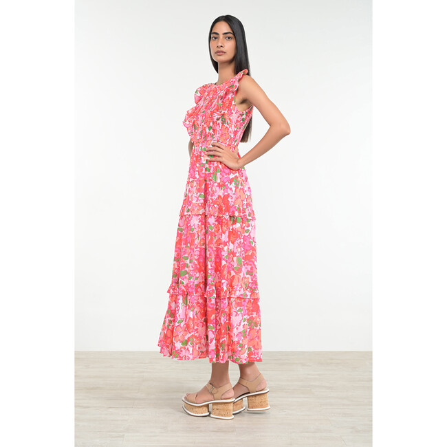 Women's Iris Dress, Techni Floral Magenta - Dresses - 6