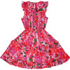 Girls Iris Dress, Techni Floral Magenta - Dresses - 6