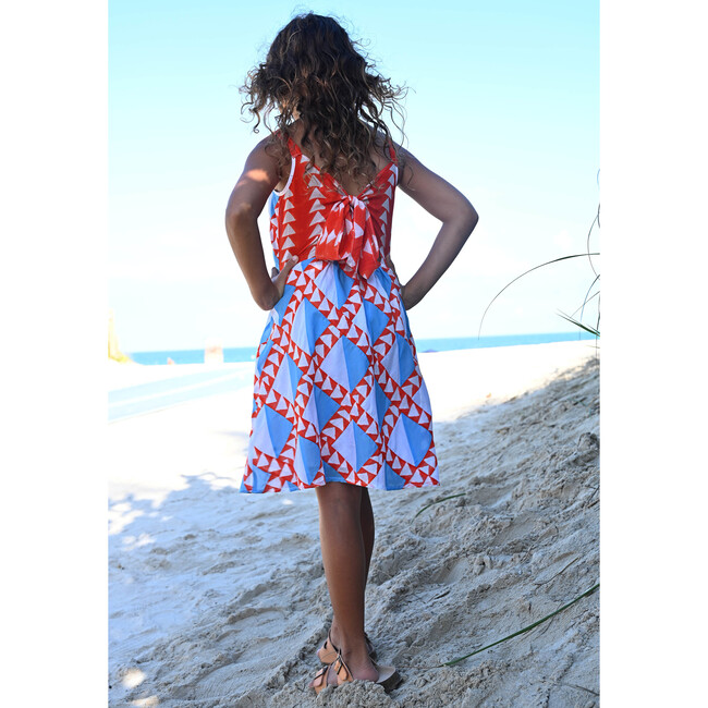 Girls Hattie Dress, Diamond Patchwork Solid - Dresses - 4