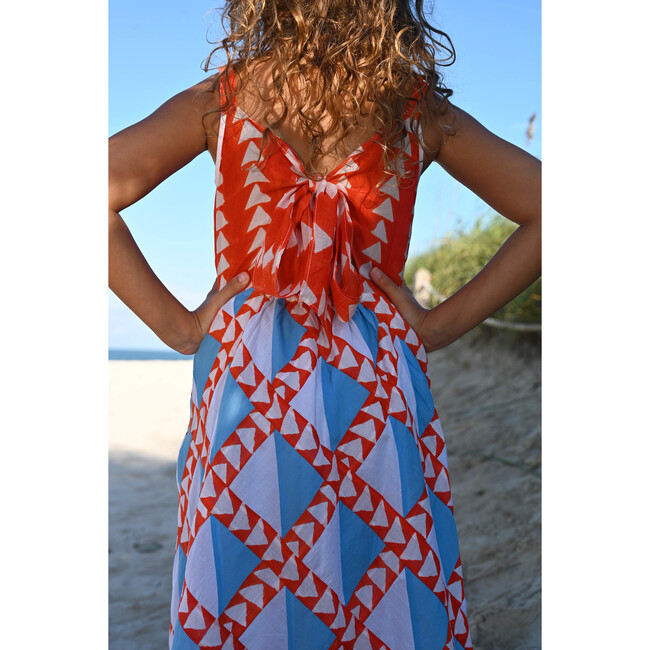 Girls Hattie Dress, Diamond Patchwork Solid - Dresses - 6