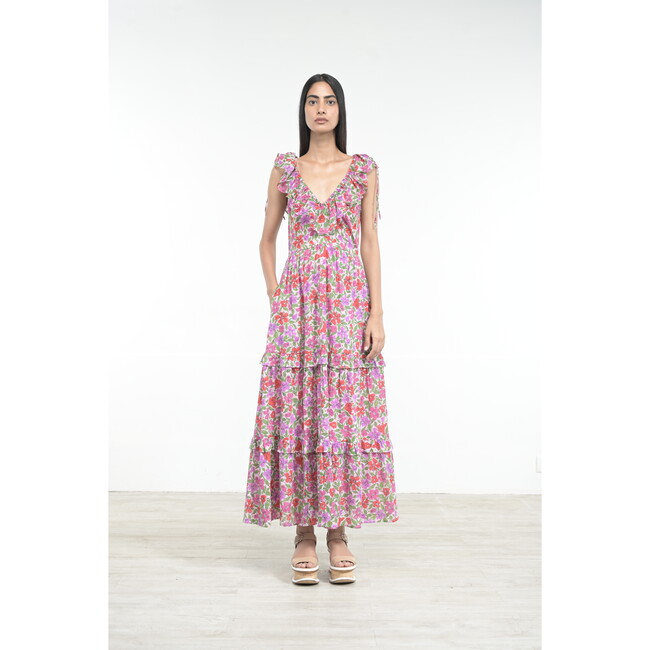 Women's Twiggy Dress, Melodic Floral Bonbon - Dresses - 4