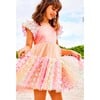 Puffy Sleeve Dress, 3D Butterfly - Dresses - 2