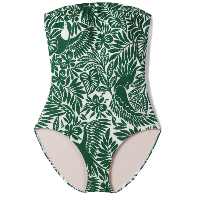 Women's Leonor One-piece Swimsuit, Green Tropics - One Pieces - 1