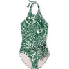 Women's Genevieve One-piece Swimsuit, Green Tropics - One Pieces - 1 - thumbnail