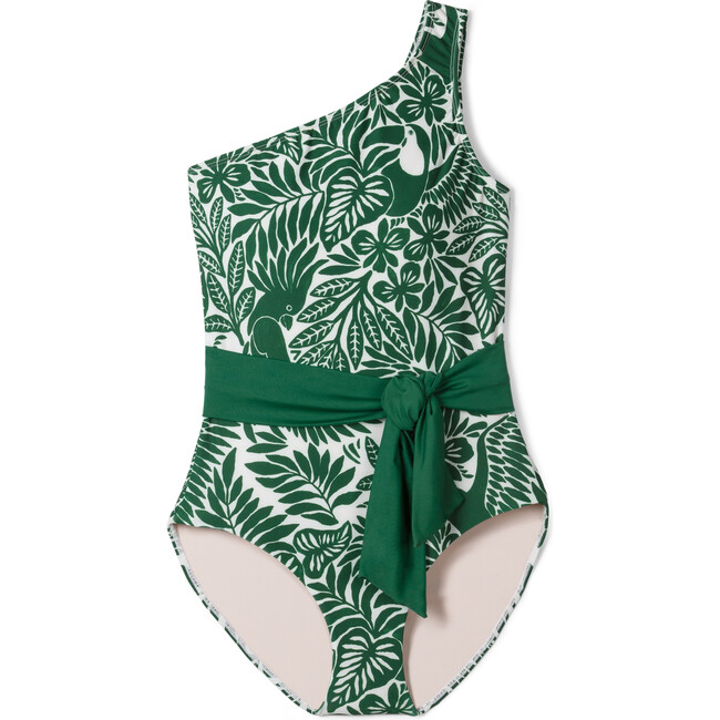 Women's Johanna One-piece Swimsuit, Green Tropics - One Pieces - 1