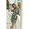Women's Lyuda Wrap Dress, Green Tropics - One Pieces - 2 - thumbnail