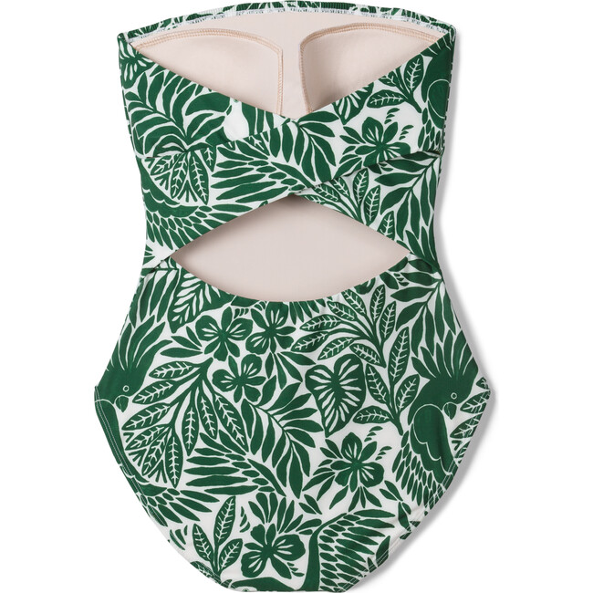 Women's Leonor One-piece Swimsuit, Green Tropics - One Pieces - 3