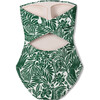 Women's Leonor One-piece Swimsuit, Green Tropics - One Pieces - 3 - thumbnail