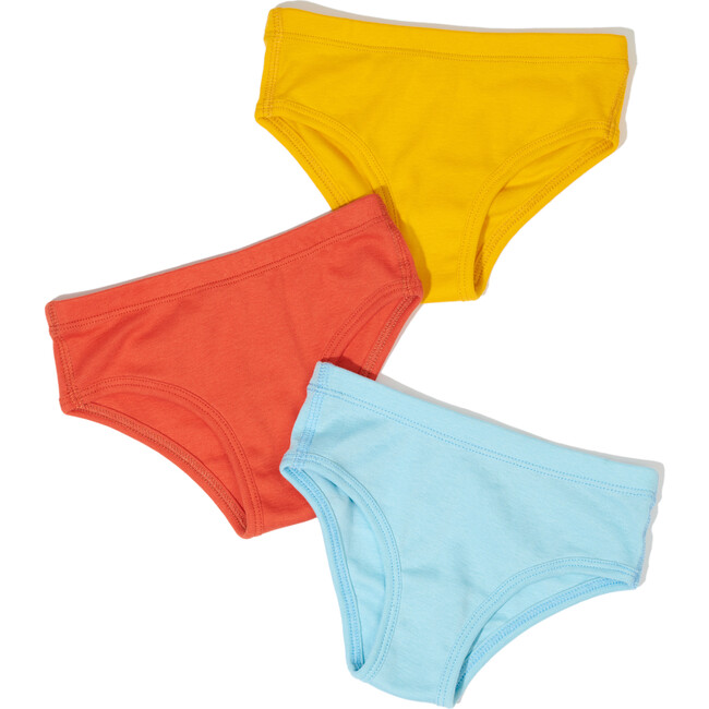 Kids Bikini Underwear 3 Pack, Bumble/Clay/Sky
