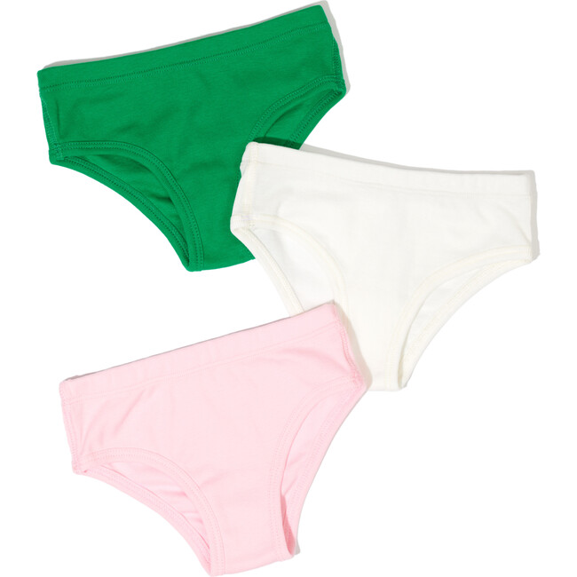 Kids Bikini Underwear 3 Pack, Grass/Cloud/Petal