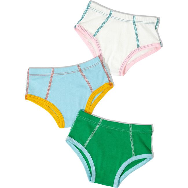 Kids Brief Underwear 3 Pack, Cloud/Sky/Grass - Underwear - 1