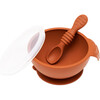 Silicone First Feeding Set w/ Lid & Spoon, Clay - Food Storage - 1 - thumbnail