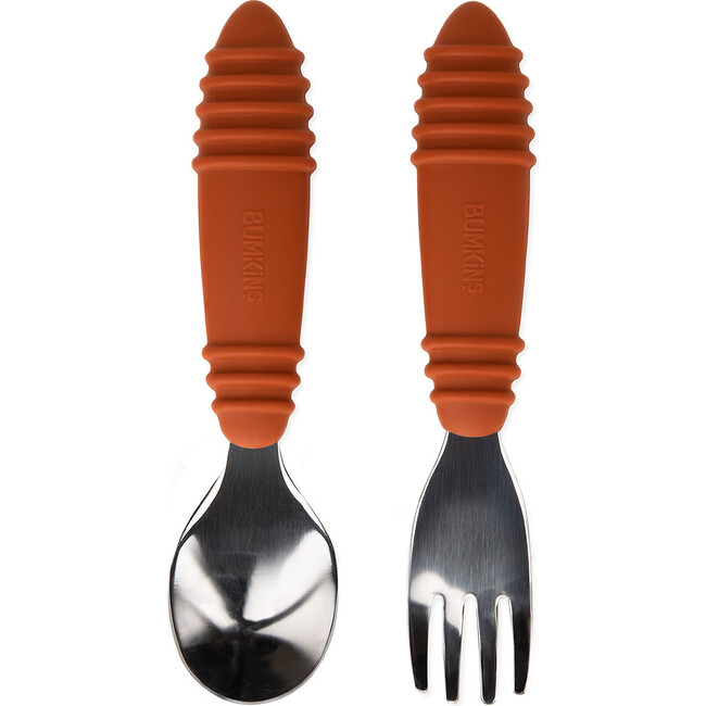 Spoon and Fork Set, Clay