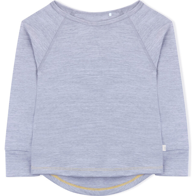 Long Sleeve Shirt, Grey Merino Wool - Tees - 1
