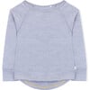 Long Sleeve Shirt, Grey Merino Wool - T-Shirts - 1 - thumbnail