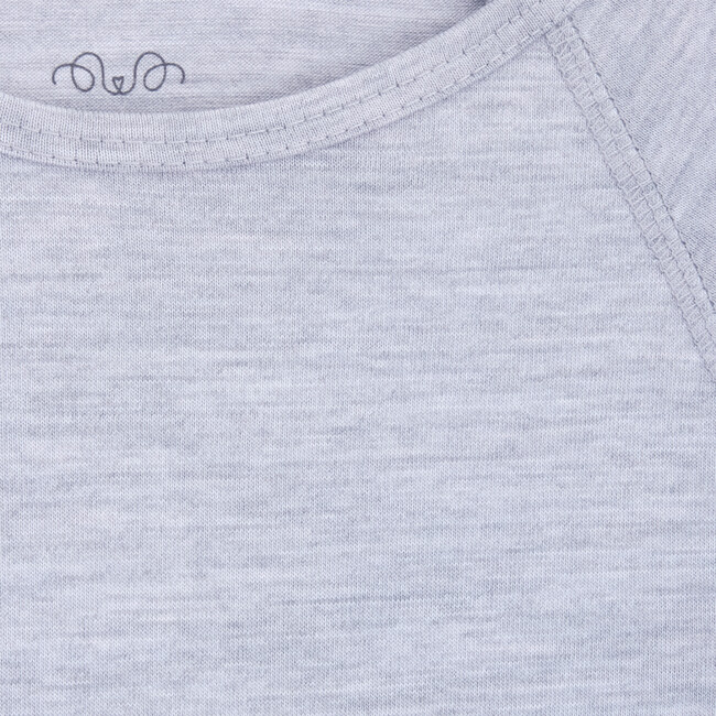 Long Sleeve Shirt, Grey Merino Wool - Tees - 2