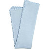 Organic Scallop Knit Blanket, Sky Blue - Swaddles - 1 - thumbnail