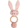 Organic Knit Bunny Rattle, Pink - Rattles - 1 - thumbnail