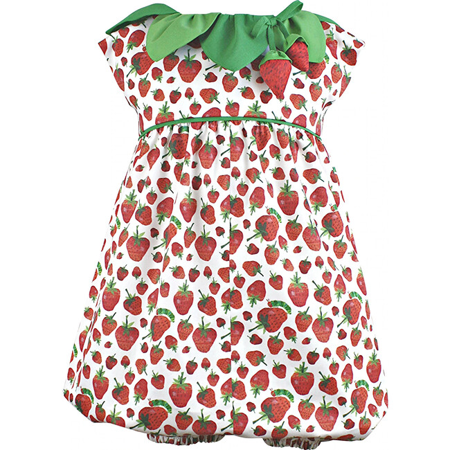 The Very Hungry Caterpillar™ Strawberry Leaf Romper, Red - Rompers - 1