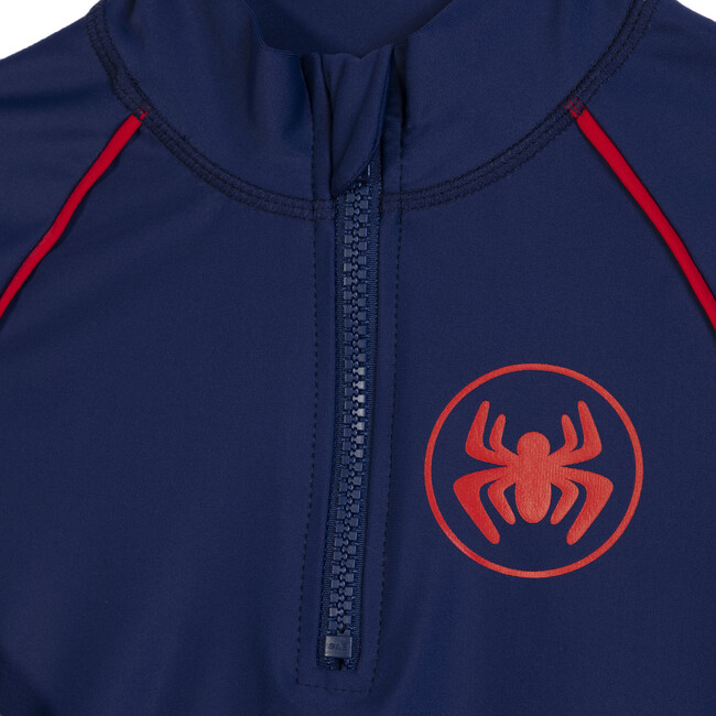 Spidey Color Block Rash Guard, Navy & Red - Rash Guards - 4