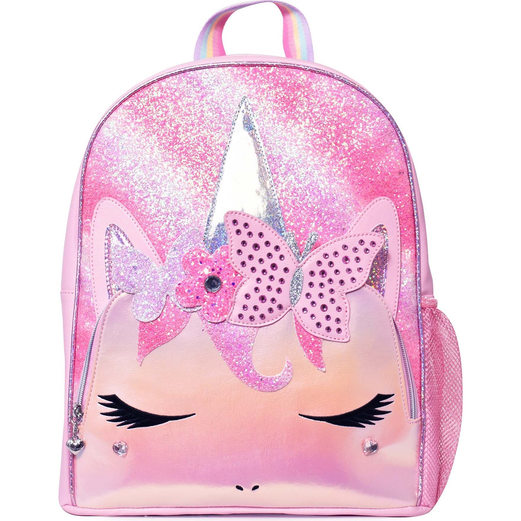 Miss Gwen Butterfly and Flower Crown Large Backpack, Pink  display picture 1