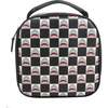 Shark Checkerboard Print Lunch Bag, Black - Bags - 1 - thumbnail