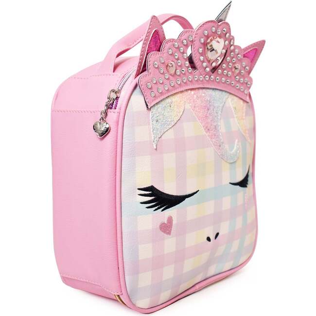 Miss Gwen Gingham Print Lunch Bag, Pink