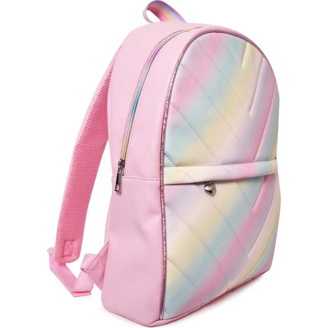 Ombre Chevron Large Backpack, Pink - Bags - 2