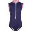 The Noho One Piece Swimsuit, Rose Blue - One Pieces - 1 - thumbnail