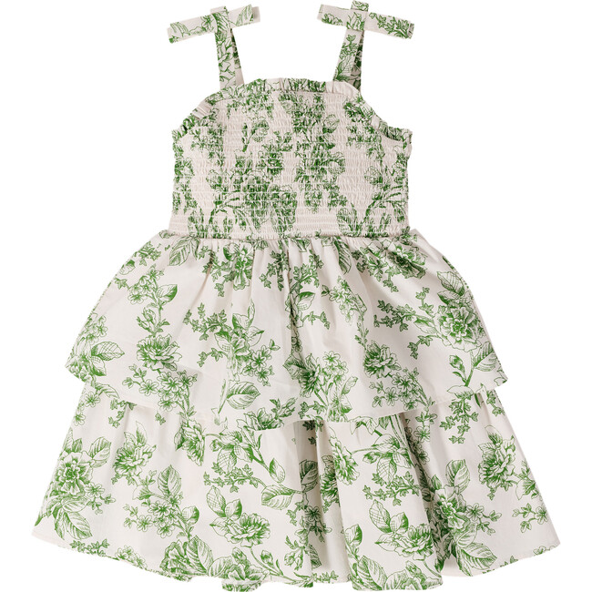 green emerald velvet dress Timeless Toile Print Dress main image 1