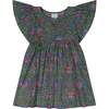 Margaux Flutter Sleeve Dress, Lotus Emerald Block Print - Dresses - 1 - thumbnail