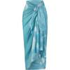 Saline Cotton Pareo, Aqua - Dresses - 1 - thumbnail