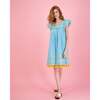 Sandrine Women's Dress, Turquoise Check - Dresses - 2 - thumbnail