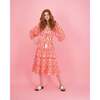 Odette Women's Maxi Dress, Coral Floral Block Print - Dresses - 2 - thumbnail