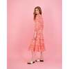 Odette Women's Maxi Dress, Coral Floral Block Print - Dresses - 3 - thumbnail