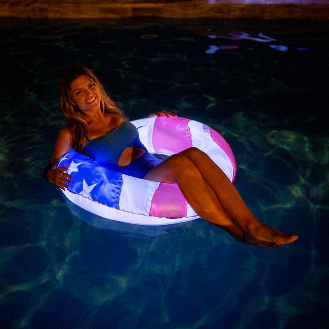 Illuminated Stars & Stripes  LED 36" Pool Tube - Pool Floats - 2