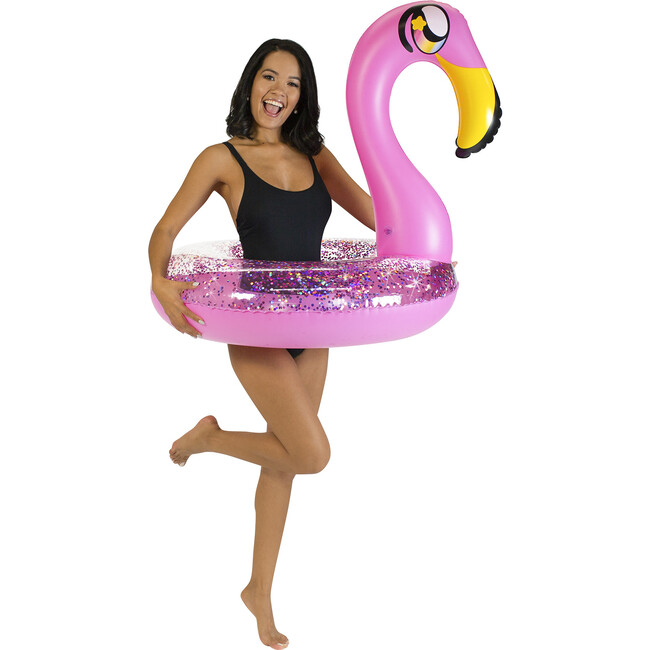 Glitter Flamingo 36" Pool Tube - Pool Floats - 1