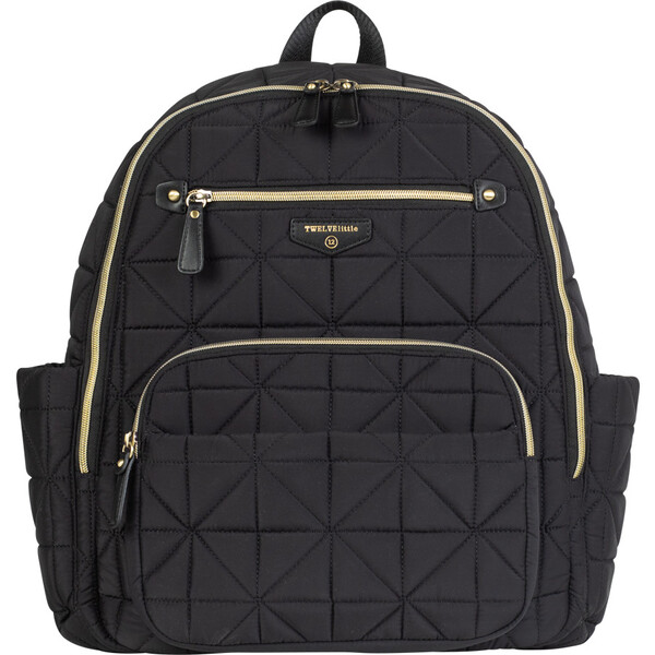 Quilted Companion Diaper Backpack, Black - TWELVElittle Diaper Bags ...