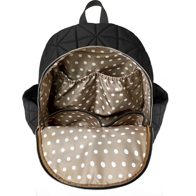 Quilted Companion Diaper Backpack, Black - Diaper Bags - 4