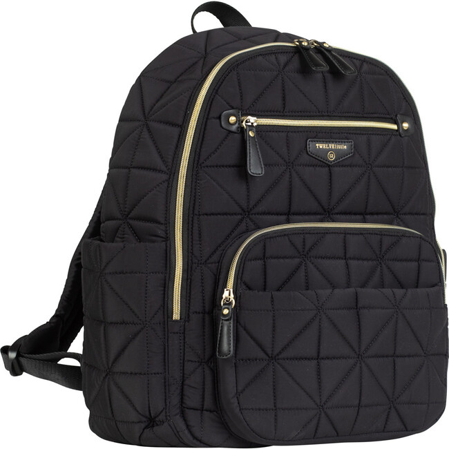 Quilted Companion Diaper Backpack, Black - Diaper Bags - 6