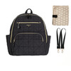 Quilted Companion Diaper Backpack, Black - Diaper Bags - 7 - thumbnail
